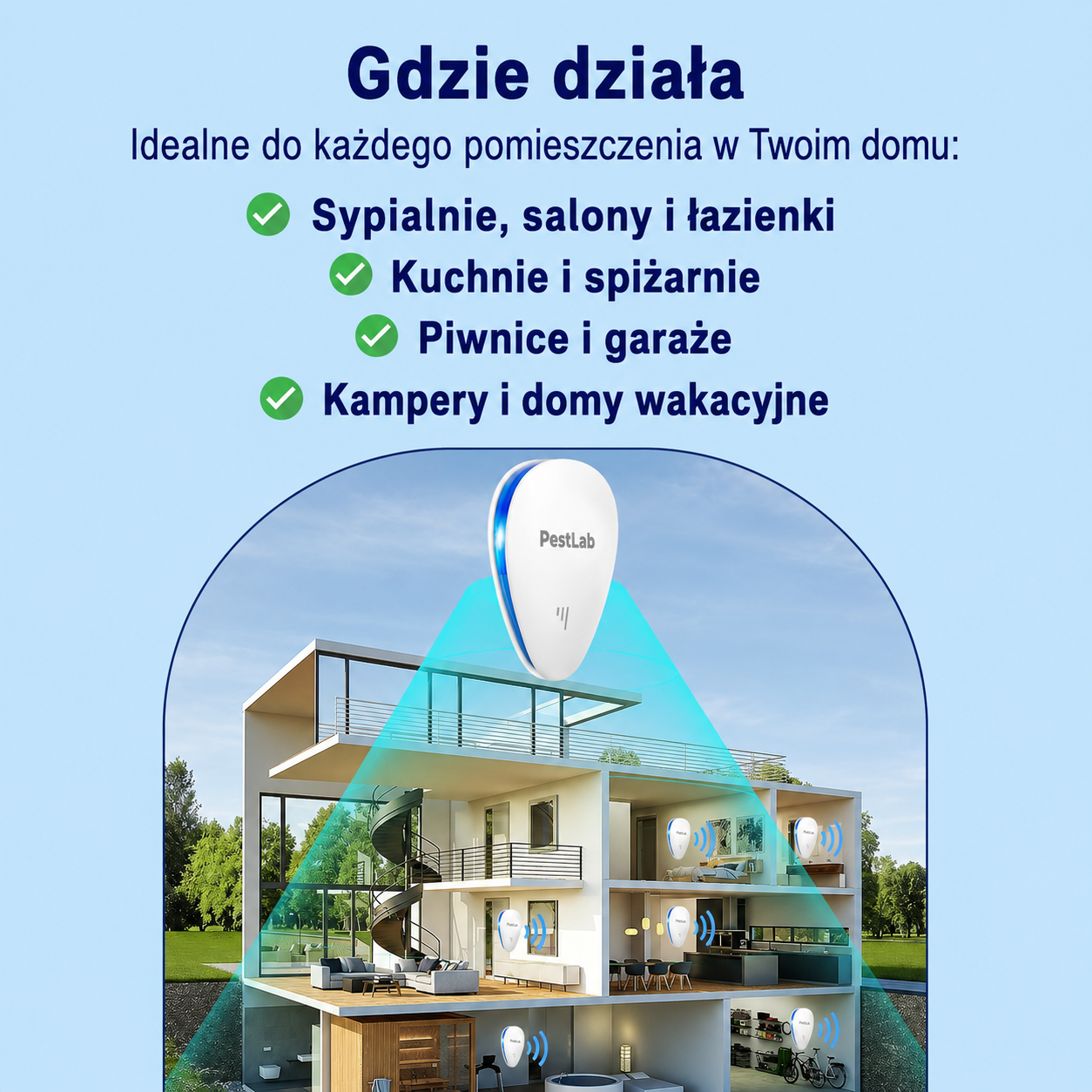 PestLab™ Ultradźwiękowy Odstraszacz Szkodników